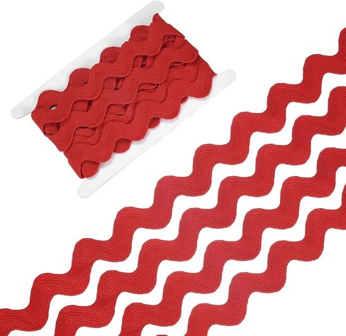 Rick Rack Trim ، 5 ياردة 20 ملم/0.8 بوصة مزج مزخرفة القطع الشريط للخياطة/DIY الحرف/الملابس/الديكور ، Polyester RIC RAC تقليم [الأزرق] in Kuwait