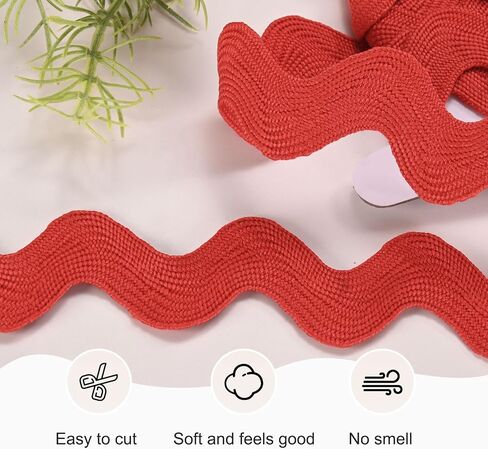 Rick Rack Trim ، 5 ياردة 20 ملم/0.8 بوصة مزج مزخرفة القطع الشريط للخياطة/DIY الحرف/الملابس/الديكور ، Polyester RIC RAC تقليم [الأزرق] in Kuwait