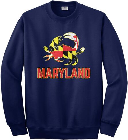 Threadrock Maryland State Flag Crab Emblem Unisex Sweatshirt in Saudi Arabia
