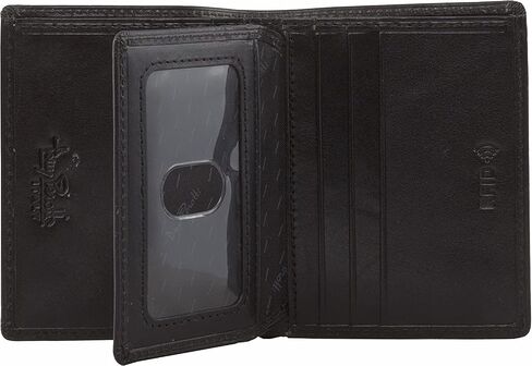 Tony Perotti Men's Italian Leather Bifold Wallet With ID Window Flap, Card Holders, Pockets - Eco-Friendly Vegetable-Tanned Full Grain Leather Wallet Made in Italy - Brown in Saudi Arabia