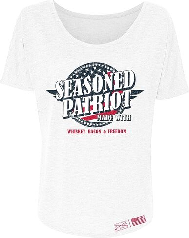 Grunt Style Seasoned Patriot Women's Slouchy Fit T-Shirt in Saudi Arabia