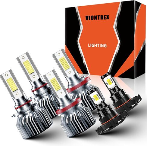 Fit For 2007-2019 Chevy Silverado 2500HD/3500HD Combo 9005 H11 High/Low Beam 5202 Fog Light Bulbs Kits, 40000LM 6500K 500% Super Brighter With 12000RPM Cooling Fan, Plug-and-Play, 6-Pack in Saudi Arabia