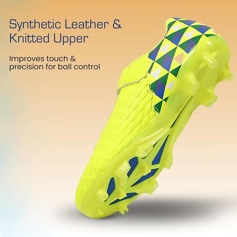 Soccer Cleats for Kids & Youth | Lightweight Football Shoes for Firm Ground | Durable Girls & Boys Soccer Cleats with Non-Slip Sole | Comfortable Soccer Boots | Unisex Size 11-6 in Saudi Arabia