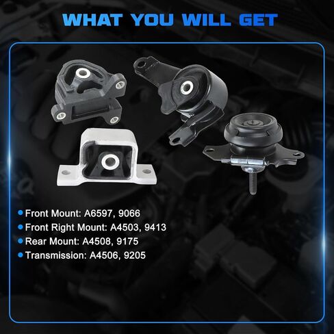 Engine Motor and Transmission Mount Kit 3Pcs Compatible with 2012-2017 Versa 1.6L, with 2014-2017 Versa Note 1.6L Replace # A7369, A4361, A7368 in Saudi Arabia