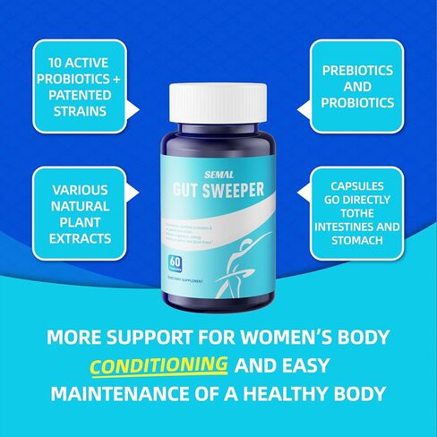 SEMAL Gut Sweeper Intestinal Probiotics for Men and Women - 60 Capsules in Saudi Arabia