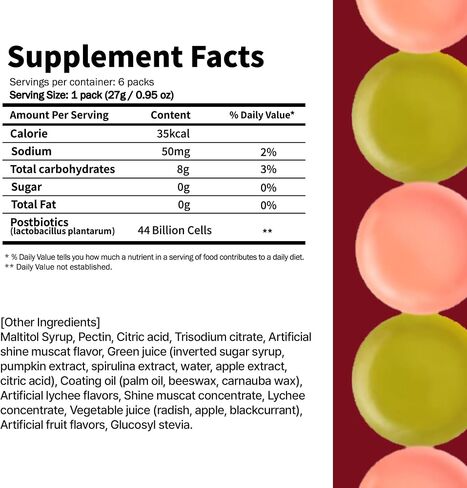 Reboot Probiotic Jelly | 44 Billion CFU Gummies | Vegan, Sugar-Free, Shelf-Stable | Chewable Lychee & Muscat Grape Flavor | 48 Pouches for Gut Health in Saudi Arabia