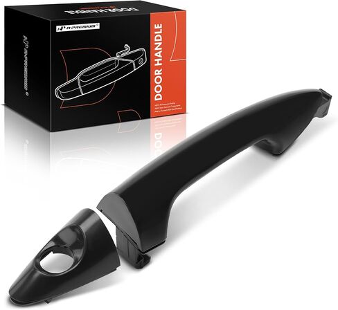 A-Premium Front Driver Side Exterior Door Handle with Keyhole Compatible with Hyundai Accent 2012-2017, Primed Black, Replace# 826511R000, 826521R000CA in Saudi Arabia