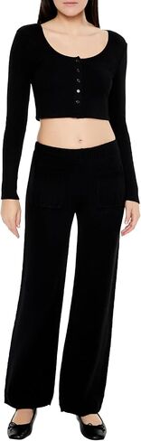Forever 21 womens Sweater-knit Wide-leg Pants in Saudi Arabia