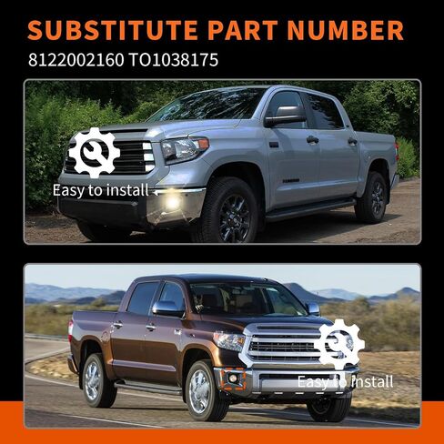 Bumper Driving Fog Light Assembly Compatible with Tundra 2014-2021 Clear Lens Left & Right Side Fog Lamp w/H11 12V 55W Halogen Bulbs 8122002160 TO1038175 in Saudi Arabia