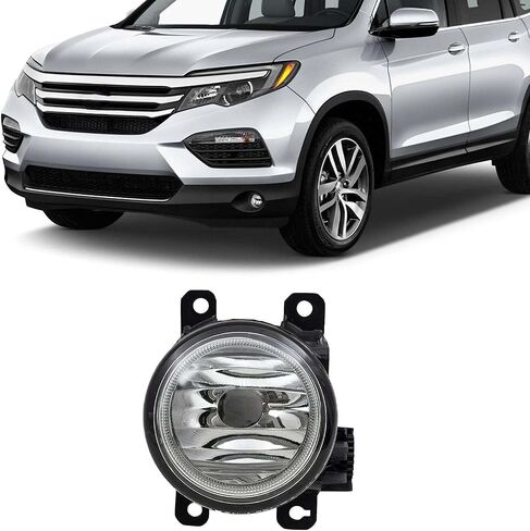 لعام 2016 2017 2018 Honda Pilot LX Ex Ex -L Elite Touring Fog Light Assembly - CAPA Certified - FITS Side Driver من مصابيح الضباب الأمامية - يشمل ضوء الضباب التجريبي عدسة ، سكن ، لمبة ، in Saudi Arabia