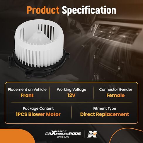 maXpeedingrods HVAC Heater Blower Motor with Fan Cage for Buick Lacrosse 2010-2016, Buick Regal 2011-2017, Chevy Cruze 2011-2015, Malibu 2013-2015 Limited 2016 Replaces# 700269, PM9375, 13263279 in Saudi Arabia
