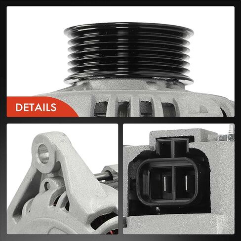 A-Premium Alternator Compatible with Nissan Pathfinder 1997-2002 3.3L, 12V 90A 6-Groove Pulley Clockwise, Replace# 231000W001, 231000W002 in Saudi Arabia
