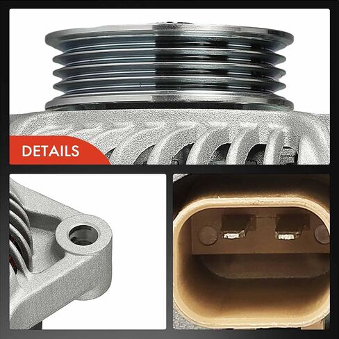 A-Premium Alternator Compatible with Chrysler PT Cruiser 2003-2005 & Dodge Neon 2004-2005 2.0L, 12V 100A 4-Groove Pulley Clockwise, Replace# 5033253AA, RL033253AA in Saudi Arabia
