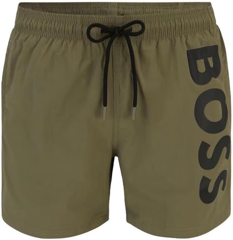 BOSS Men's Octopus Olive Green Logo Swim Shorts (US, Alpha, X-Large, Regular, Regular, Green) in Saudi Arabia