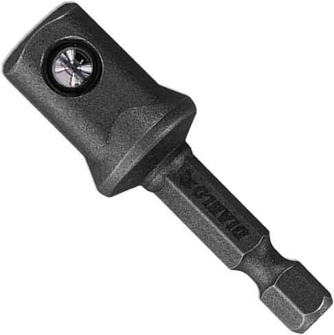 محول Diablo Square Socket لبرامج تشغيل الحفر والتأثير - مثالي لمآخذ البئر القياسية والعميقة ، 2 "طول ، 1/4" سداسي عشرة إلى 1/2 "حجم محول مربع - DSA0500 in Saudi Arabia