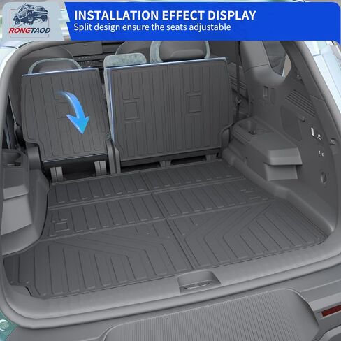 Rongtaod Cargo Mat Compatible with 2025 Toyota 4Runner Gas 5 Seater (NO Hybrid EV & i-Force MAX) Cargo Liner Trunk Liner Trunk Mat Back Seat Protector 4 Runner Accessories (Cargo Mat+Backrest Mats) in Saudi Arabia