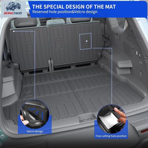 Rongtaod Cargo Mat Compatible with 2025 Toyota 4Runner Gas 5 Seater (NO Hybrid EV & i-Force MAX) Cargo Liner Trunk Liner Trunk Mat Back Seat Protector 4 Runner Accessories (Cargo Mat+Backrest Mats) in Saudi Arabia