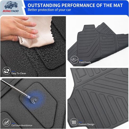 Rongtaod Cargo Mat Compatible with 2025 Toyota 4Runner Gas 5 Seater (NO Hybrid EV & i-Force MAX) Cargo Liner Trunk Liner Trunk Mat Back Seat Protector 4 Runner Accessories (Cargo Mat+Backrest Mats) in Saudi Arabia