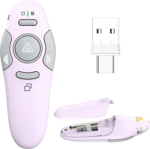 QUI عرض تقديمي ، فنيه لاسلكي ، فقرر عن بُعد لعرض PowerPoint ، عن بُعد ، USB Pink PowerPoint Slide Advancer لنظام التشغيل Mac/Linux ، Google Slide/PPT/Keynote in Kuwait