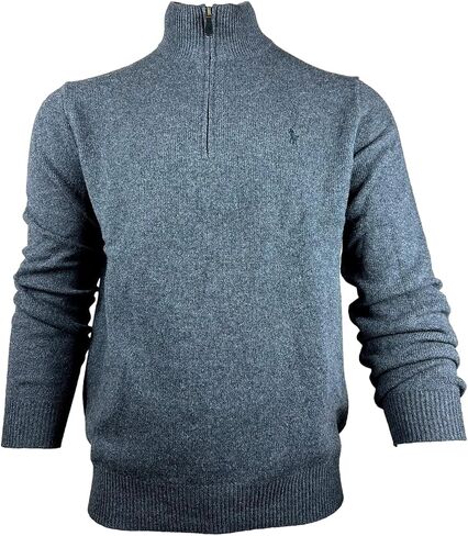 POLO RALPH LAUREN Men's Quarter-Zip Wool Blend Sweater (X-Large, Red) in Saudi Arabia