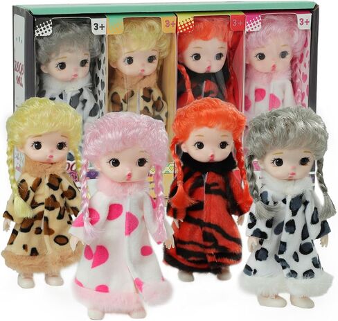 4 Inch Mini Baby Dolls 6pcs Set Realistic Reborn Baby Dolls Cute Small Baby Doll with Animal Clothes Suitable for Baby Gifts for Boys and Girls Over 3 Years Old Birthday Gift in Kuwait