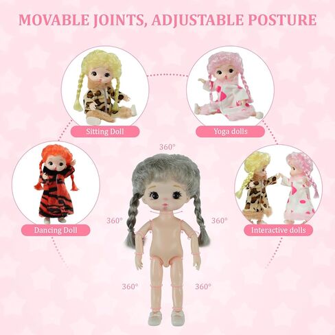 4 Inch Mini Baby Dolls 6pcs Set Realistic Reborn Baby Dolls Cute Small Baby Doll with Animal Clothes Suitable for Baby Gifts for Boys and Girls Over 3 Years Old Birthday Gift in Kuwait