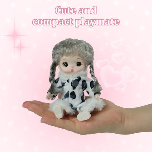 4 Inch Mini Baby Dolls 6pcs Set Realistic Reborn Baby Dolls Cute Small Baby Doll with Animal Clothes Suitable for Baby Gifts for Boys and Girls Over 3 Years Old Birthday Gift in Kuwait