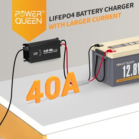 بطارية Power Queen 12V 50AH LIFEPO4 مع شاحن بطارية LifePo4 14.6V 10A ، ومضمّن في 50A BMS ، ومستحضرات سريعة ومشحنة بالكامل ، أكثر من 15000 دورة ، مثالية لمحرك التصيد في قوارب الكاياك ، ومقطورة RV ، وتطبيق الطاقة الشمسية in Kuwait