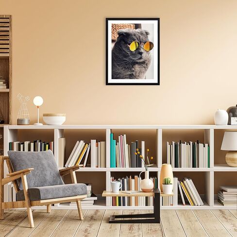 White 12x16 Wood Picture Frame Diamond Painting Frames 30x40cm Display 10x14 in/ 25x35cm with Mat or 12x16in / 30x40 cm Without Mat 12 x 16 Frame for Diamond Art Poster Photo Wall Mounting in Saudi Arabia