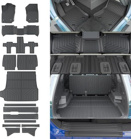 Rongtaod Cargo Mat Compatible with 2025 Toyota 4Runner Gas 5 Seater (NO Hybrid EV & i-Force MAX) Cargo Liner Trunk Liner Trunk Mat Back Seat Protector 4 Runner Accessories (Cargo Mat+Backrest Mats) in Saudi Arabia