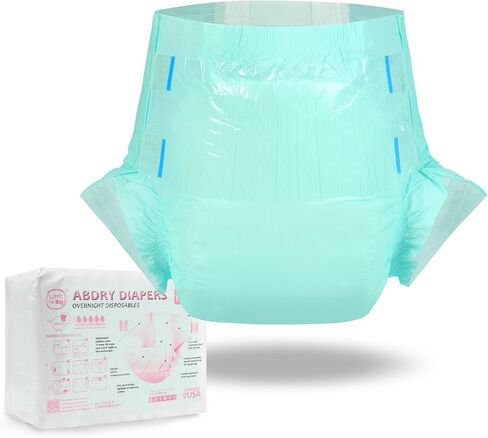 Littleforbig الأشرطة القابلة للتعديل حفاضات البالغ 10 قطع-حفاضات updry ultra ustra white (x-large 48 "-56") in Saudi Arabia