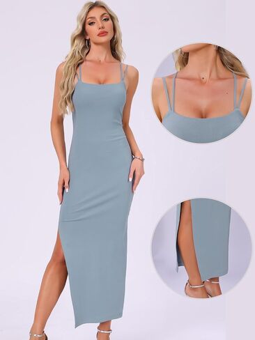 فستان Allegra k maxi bodycon للنساء السباغيتي للسيدات in Saudi Arabia