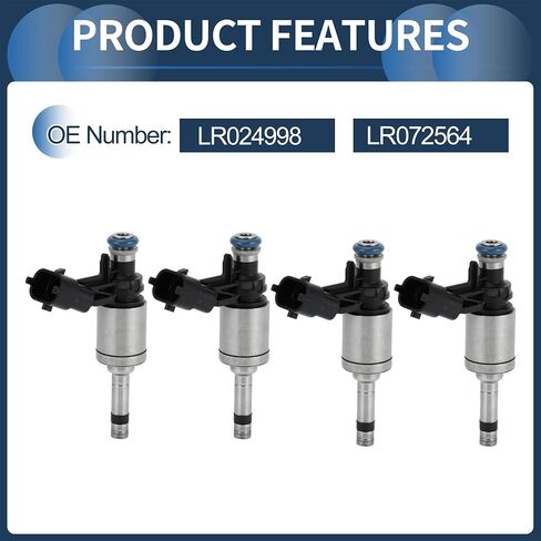 حاقن الوقود ، فوهة حقن الوقود للمحرك رقم LR024998 لـ Land Rover Discovery Sport 2015-2017 2.0L لـ LAND ROVER LR2 2013-2015 2.0 Black ، 4 PCS in Saudi Arabia