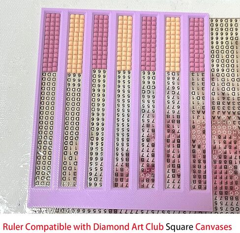 SPANSEE 2 PCS Diamond Painting Ruler, Ruler Compatible with Diamond Art Club Round Canvases, Diamond Painting Guide in Kuwait