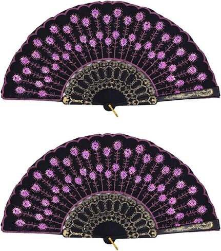 6 Pack Rainbow Folding Fans, Hand Fans Rainbow Themed-Party Decoration Party Favors in Kuwait