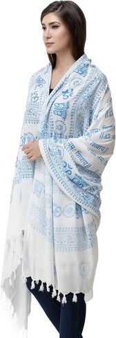 Printed Om Namah Shivai Prayer Shawl - PolyCotton in Saudi Arabia