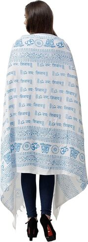 Printed Om Namah Shivai Prayer Shawl - PolyCotton in Saudi Arabia