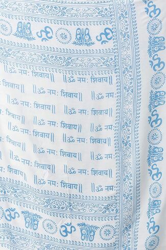 Printed Om Namah Shivai Prayer Shawl - PolyCotton in Saudi Arabia