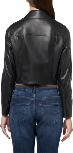 Anne Klein Women's Vegan Leather Short Moto Jacket in Saudi Arabia