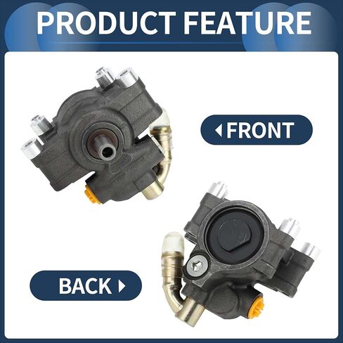 Power Steering Pump, Car Power Assist Pump No.9L3Z3A674C for Ford F-150 2009-2010 V8 4.6L/5.4L for Ford Expedition 2010 V8 5.4L Aluminum Alloy Silver Tone, 1 Pc in Saudi Arabia