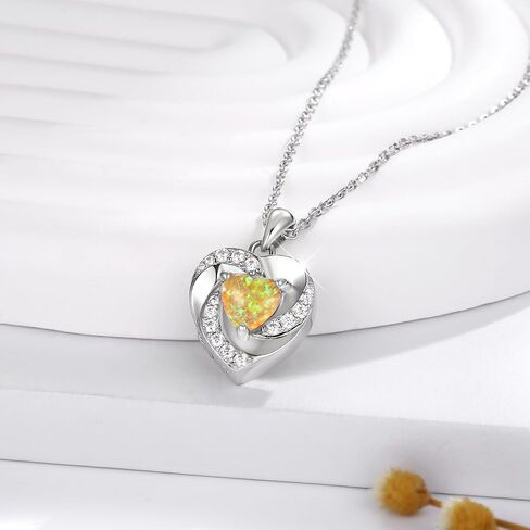 Opal Heart Urn Necklaces to Hold Ashes of Loved Ones 925 Sterling Silver Cremation Jewelry for Women in Saudi Arabia