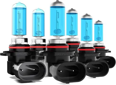 مصابيح المصابيح الأمامية متوافقة مع Toyota 4runner 2006-2021 ، 9005/HB3/H10 High Beam + H11/H8/H9 Low Beams Halogen Meadlb Pulb Combo ، Super Bright 6000K White ، 4 Pack in Kuwait