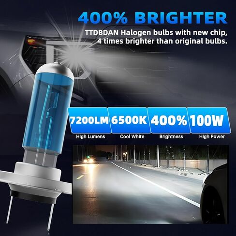 Halogen Headlights Fit for Hyundai Genesis Coupe 2013-2016 Headlight Bulbs,H7 High Beams+ H11/H8/H9 Low Beams+ h11 Fog Lights Bright Front Lights,Plug And Play,Pack of 6 in Saudi Arabia