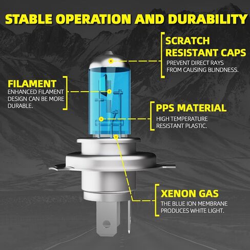 Headlight Bulbs Fit For Toyota Tundra 2000-2006, 9003 High Low Dual Beam 9006 Fog Lights Combo High Performance Halogen Light Bulbs, 5500K White Light Super Bright Easy Installation, 4PCS in Saudi Arabia