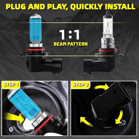 مصابيح المصابيح الأمامية تناسب تويوتا TUNDRA 2000-2006 ، 9003 عالي الحزمة المزدوجة منخفضة 9006 مصابيح الضباب التحرير والسرد مصابيح هالوجين عالية الأداء ، 5500K الضوء الأبيض سوبر مشرق سهلة ، 4pcs in Saudi Arabia