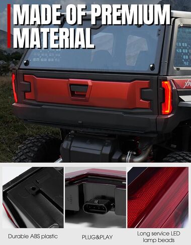 A & UTV Pro Red LED LED LIDS لـ 2024+ Polaris XPedition XP/XP 5/ADV/ADV 5 ، أضواء Red Brake & STOP لـ XP/XP 5/ADV/ADV 5 ، متوافق مع ملحقات Polaris Xpedition ، يحل محل #2416628 ، 2416629 in Saudi Arabia