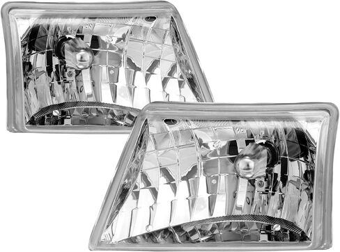 AmeriLite Crystal Replacment Headlights Pair For 1998 1999 2000 Ford Ranger Pickup - Passenger and Driver Side in Saudi Arabia