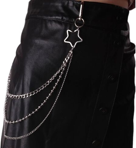 Pants Chain for Men Women -Trouser Chains, Jean Chains Goth Accessories Pant Chain Punk Acrylic Coloured Trouser Chain for Pants (Style 3) (Style 2) in Kuwait