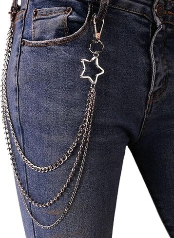 Pants Chain for Men Women -Trouser Chains, Jean Chains Goth Accessories Pant Chain Punk Acrylic Coloured Trouser Chain for Pants (Style 3) (Style 2) in Kuwait