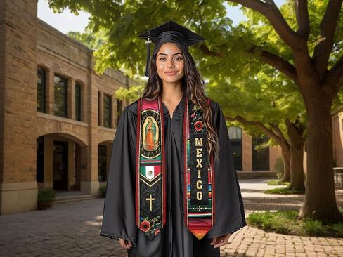 Mexican Graduation Sash 2025, Graduation Stole Class of 2025, Mexican American Sash, Mexico Stole in Saudi Arabia
